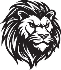 Regal Profile Black Lion Heraldry Vector Valor Black Lion Symbol