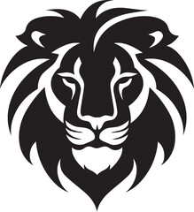 Regal Profile A Vector Black Lion Icon Sable Strength The Majestic Lion Logo in Black