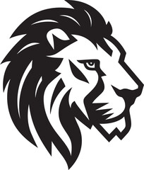 Silent Power The Black Lion Emblem in Vector Mystic Roar A Lion Symbol in Black Vector