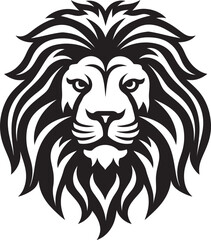 Silent Dominance Black Lion Design in Vector Dark Artistry A Black Lion Logo in Vector