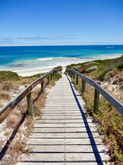 Fototapeta na wymiar Panoramic view of South Cottlesloe Beach in Western Australia