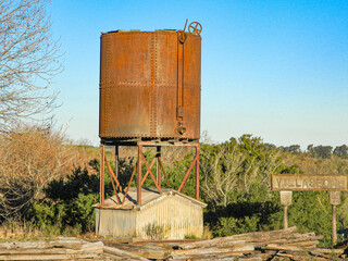old train station water tank
