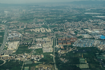 city aerial view of Guangzhou, south of China