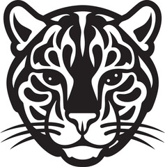 Mystic Predator Ocelot Symbol in Vector Jungle Intrigue Black Vector Ocelot