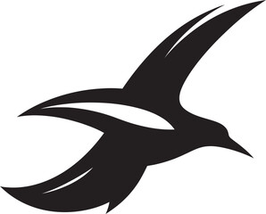 Majestic Reverie Vector Seagull Majesty Regal Resonance Black Emblem in Seagull