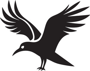 Inkwell Flight Vector Seagull Symbol Profile Regal Beauty Black Logo Icon in Seagull