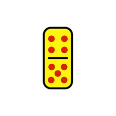 Yellow Domino Card Vector