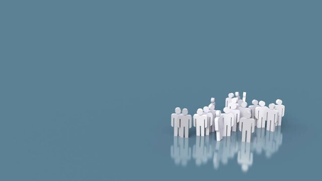 a group of people often changes their minds and moves from one place to the opposite