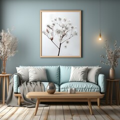 Cozy Home Interior with Art, Decor, and Greenery