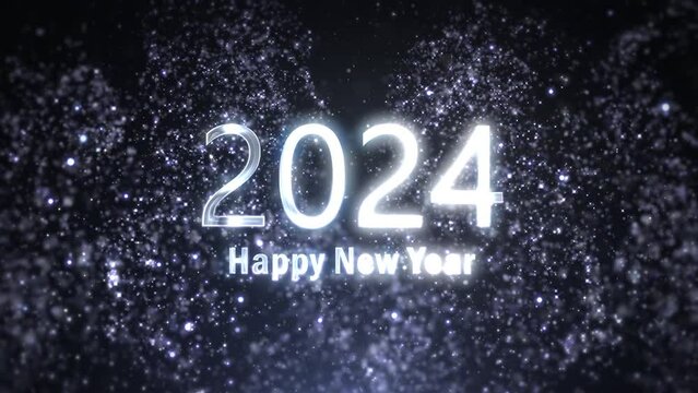 Beautiful and stylish greeting Happy New Year, happy new year 2024, holiday