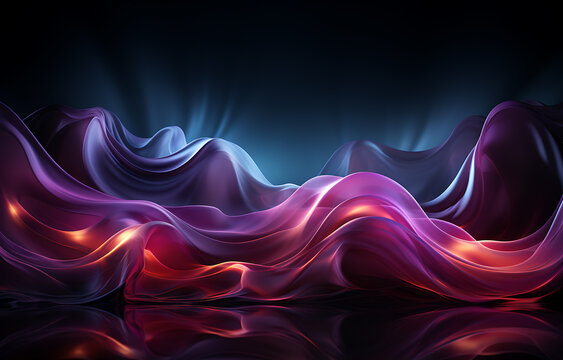 Abstract Background With Glowing Lines
