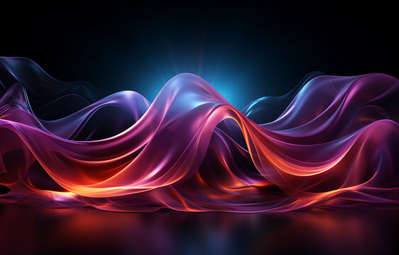 Purple Abstract Background Wave