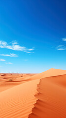 Desert sand dunes. Blue sky and clouds. Africa. - obrazy, fototapety, plakaty