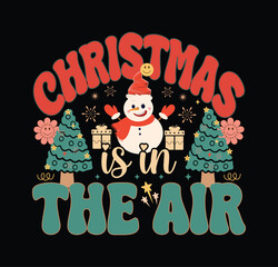 Christmas is in the Air Retro Christmas Graphic by svgfiles