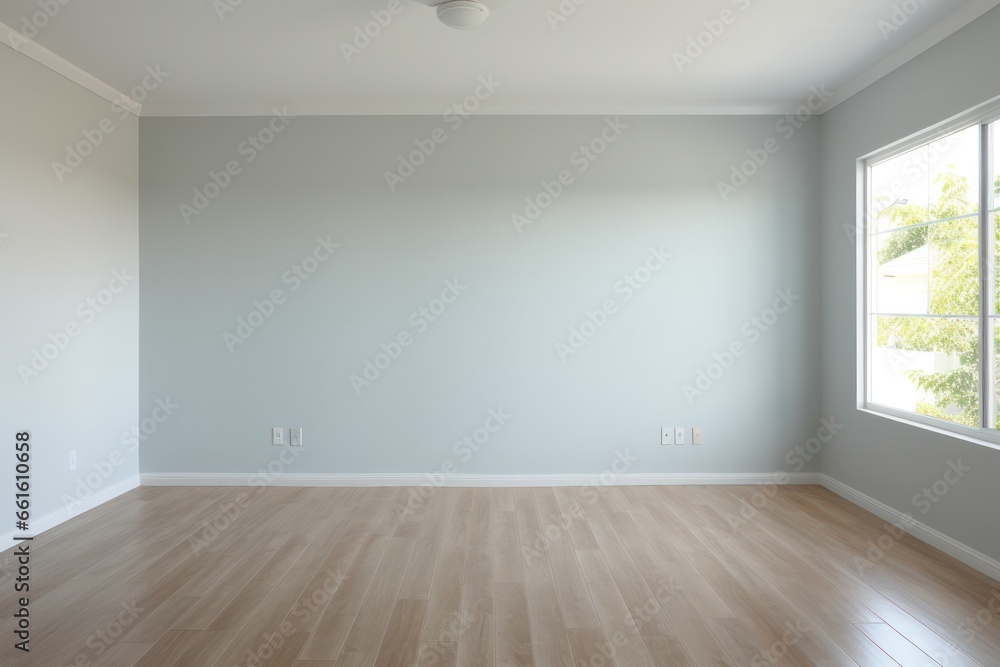 Poster airy minimalistic dreamscape: luminous white apartment with generous windows, design transformation