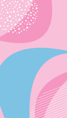 Abstract vector pattern. Pink doll style. Modern vector template for banner, cover, print, promotion, sale, greeting, web, page, header, landing, social media