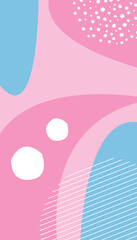 Abstract vector pattern. Pink doll style. Modern vector template for banner, cover, print, promotion, sale, greeting, web, page, header, landing, social media