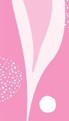 Abstract vector pattern. Pink doll style. Modern vector template for banner, cover, print, promotion, sale, greeting, web, page, header, landing, social media