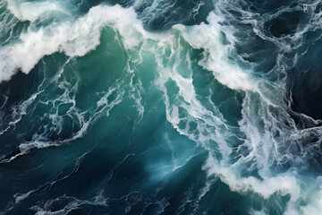 Abstract background. Waves of water of the river and the sea meet each other during high tide and low tide. Whirlpools of the maelstrom of Saltstraumen, Nordland, Norway - obrazy, fototapety, plakaty