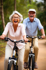 Elderly Love: Grandparents on Bicycles