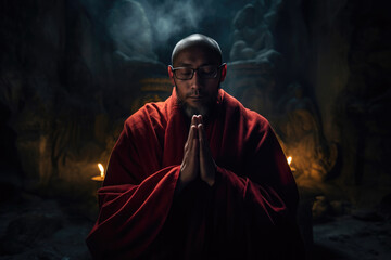 Sacred Solitude: Monk in Contemplation