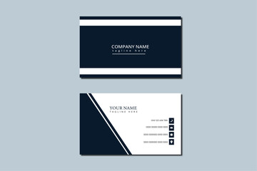 business card template, modern vector card design, style .blue color design