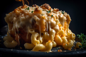 fancy macaroni and cheese, A close up of An amazing American classic