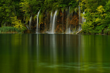 The incredible nature and beauty of Plitvice lakes and waterfalls in Croatia.