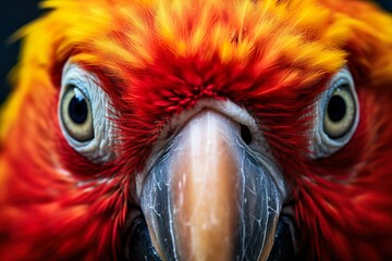 Close up of curious parrot | Generative AI