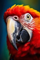 Fototapeta premium Close up of curious parrot | Generative AI