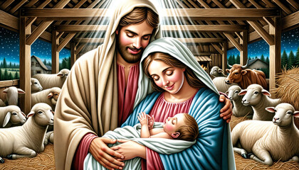 Obraz na płótnie Canvas Sacred Birth of Jesus