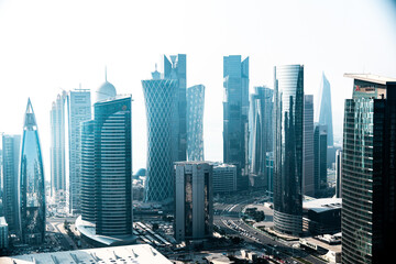 Naklejka na ściany i meble a few of the skyline in doha qatar