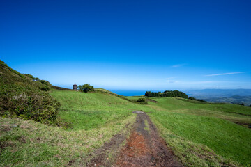 Mountainous landscapes of Pico do Carvão on Sao Miguel Island in the Azores