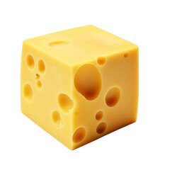 A slice of Swiss cheese with classic holes