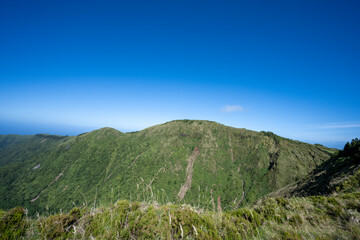 Mountains from Boca do Inferno viewpoint on Sao Miguel island, Azores