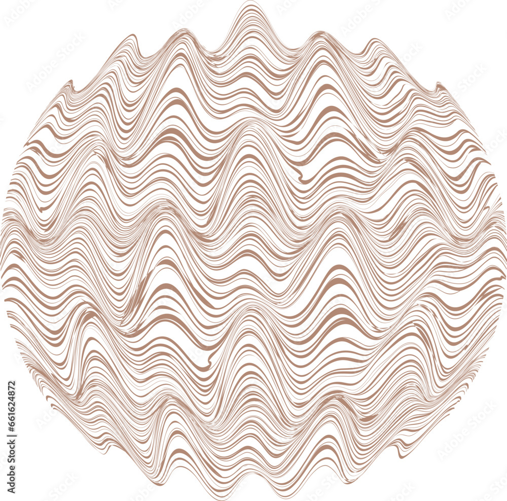 Aufkleber abstract flow lines background . fluid wavy shape . glitched circle design . striped linear pattern 