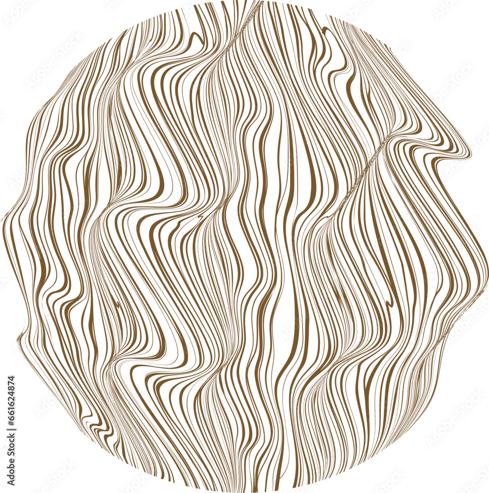Poster abstract flow lines background . fluid wavy shape . glitched circle design . striped linear pattern 