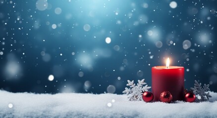 Chrismas background, Christmas background with white snowflakes, Christmas background with candle, Christmas banner, background, winter background