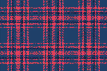 Fabric pattern check of plaid vector seamless with a background textile tartan texture.