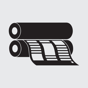Paper printing machine vector icon.