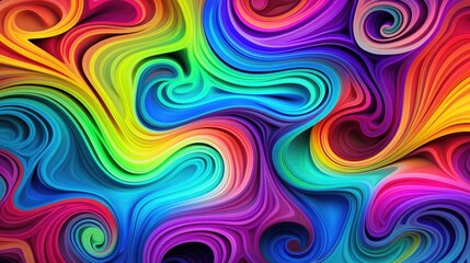 abstract colorful background with waves - generative ai