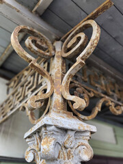 Fragment of facade of historical building. 
