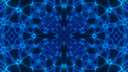 Abstract cosmic chaos background. Symmetric kaleidoscope backdrop from Liquid hypnotic rays.