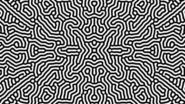 Reaction diffusion organic pattern. Cell division.