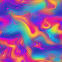 Foto op Aluminium psychedelic rainbow ridg pattern © konstantin.bot