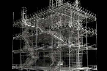 Outline scaffold in 3D. Generative AI