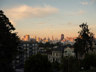 sunset in the San Fransisco
