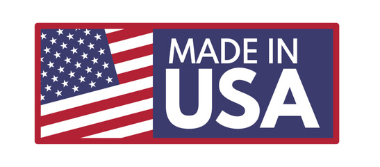 Made in the USA. Designation, logo, sign - vector illustration © KR Studio
