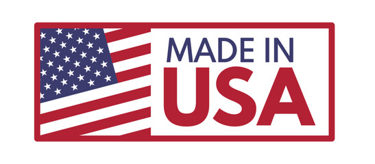Made in the USA. Designation, logo, sign - vector illustration