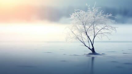 tree in the snow - generative ai